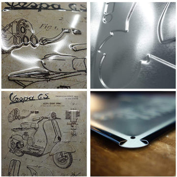 Medium Sign: Vespa - Parts Sketches